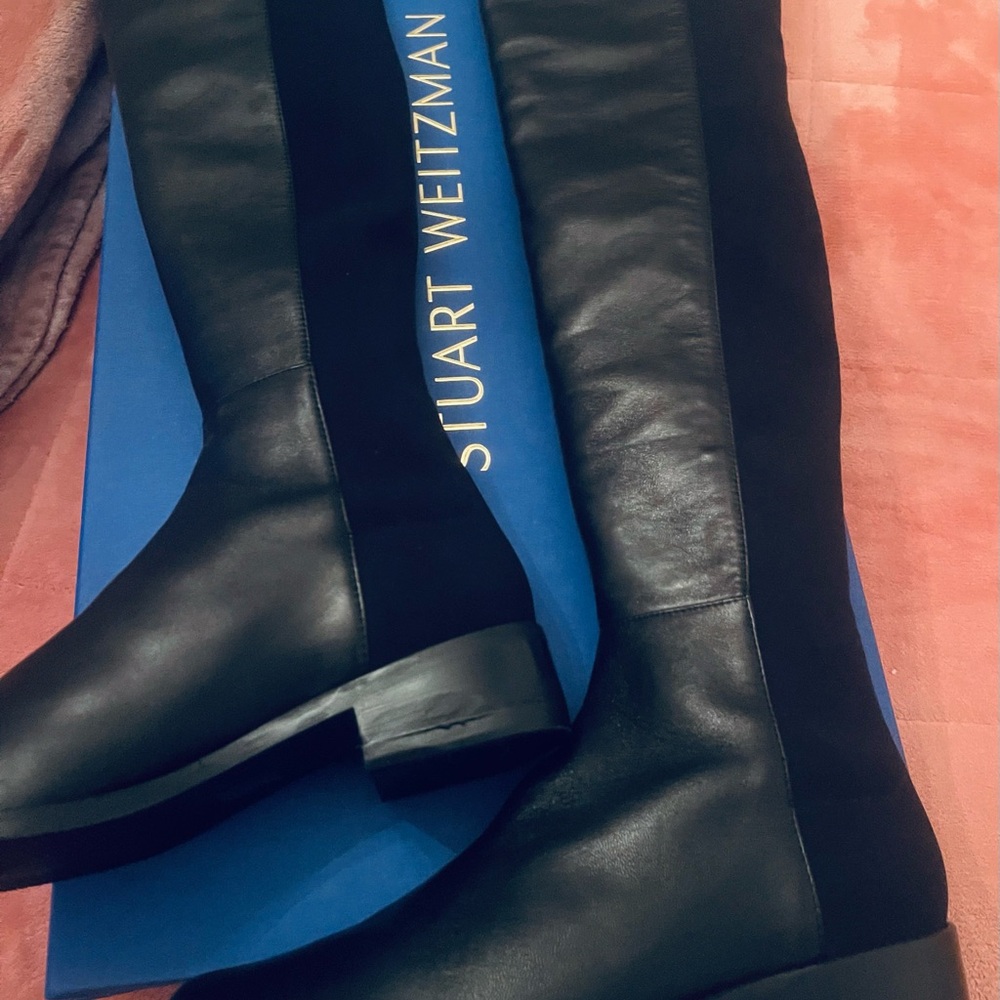 Stuart Weitzman Reddy Black Boot Size 8.5 - image 2